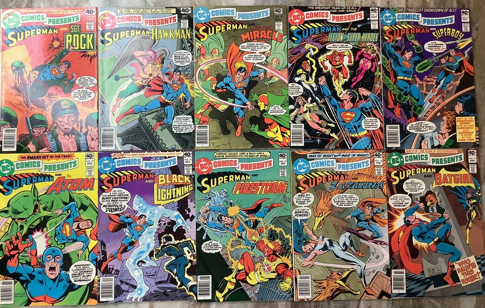 DC Comics Presents 10-19 DC 1979/80 Comic Books