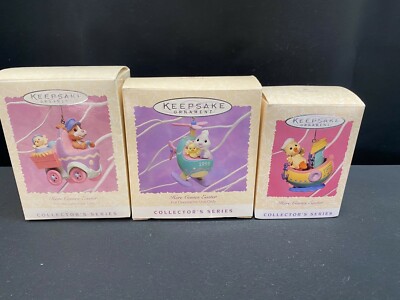 Set of 3 ~ Hallmark Keepsake Ornaments ~ ''HERE COMES EASTER''  (lot 12)