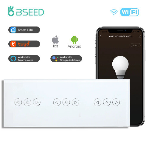 Wifi Dimmer Switches APP Control Led Smart Series Panel Support Tuya Google - Picture 9 of 18