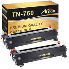 2PK Premium TN760 TN730 Toner Cartridge For Brother HL-L2370DW MFC-L2717DW