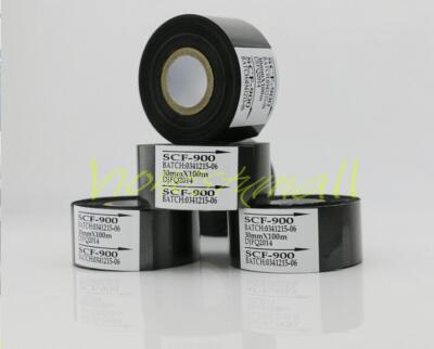 Black Hot Stamp Ribbon SF-900 30mm x 100m For Coder Printer Machine 5 Rolls