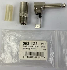 SWITCHCRAFT  226 6.3mm Right Angle Mono Phone Jack Plug Metal 1/4 inch Connector