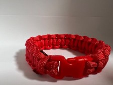 Red Paracord Bracelet - made in USA