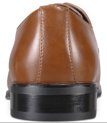 ALFANI Mens Dress Shoes Ralphie Brown Moc Toe Lace Up  display picture 1