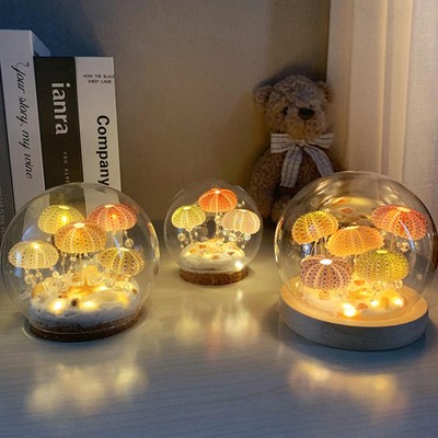 DIY Nachtlicht Unterwasserwelt Thema Quallen Ball Nachtlicht Desktop Dekor