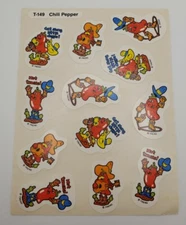 Vintage Trend Sticker Sheet T-149 Chili Pepper UNUSED 12 Stickers