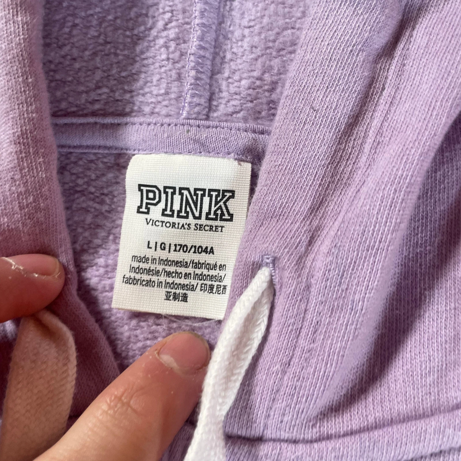 UNDERCOVER Giacca con cappuccio ROSA Victorias Secret donna grande viola cerniera completa cappotto in pile