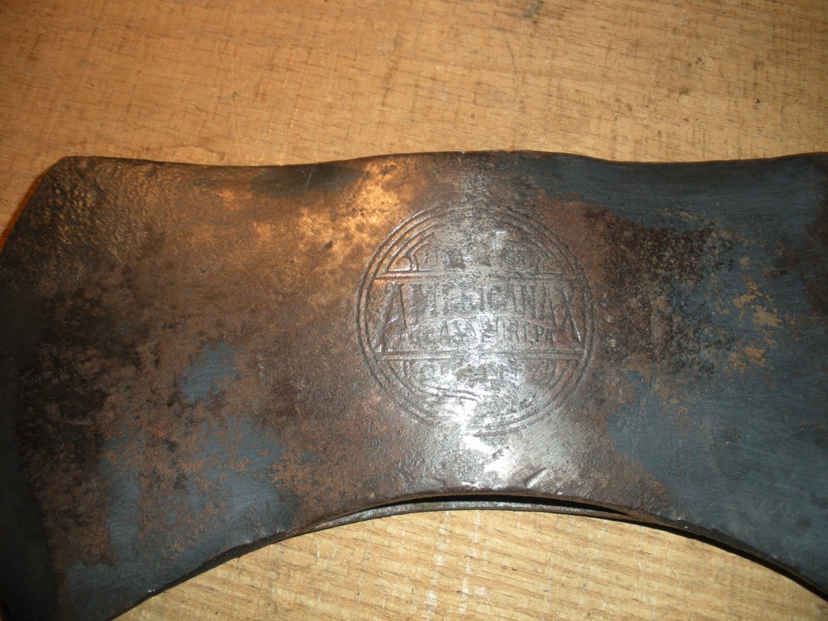 Rare EMBOSSED Vintage AMERICAN AX True Temper Double Bit Axe