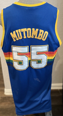 🏀Dikembe Mutombo #55 Nuggets Jersey - Adidas Sewn - XXL +2