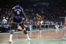 Sam Jones Of The Boston Celtics Handles The Ball 1968 Old Basketball Photo