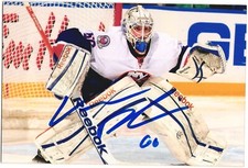 Kevin Poulin Autographed 4x6 Color Photo New York Islanders Goalie #60 White B