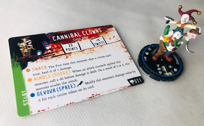HorrorClix Cannibal Clowns #011 blau Figur Modell Vintage Horror Clix