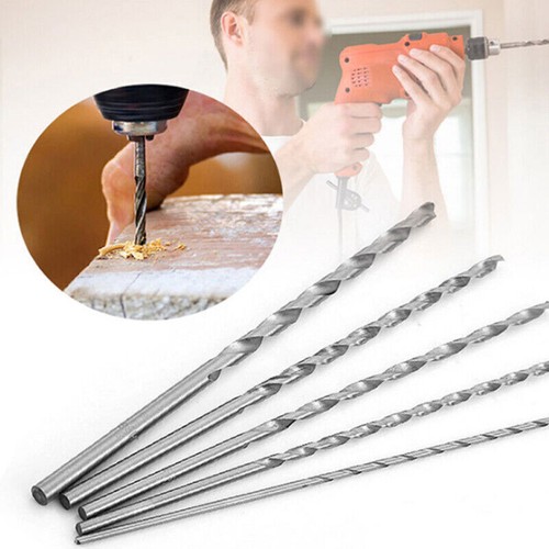 5PC EXTRA LONG WOOD WORKING DRILL BIT SET REACH 2MM 4MM 5MM BRAD POINT 150MM UK - Picture 7 of 12