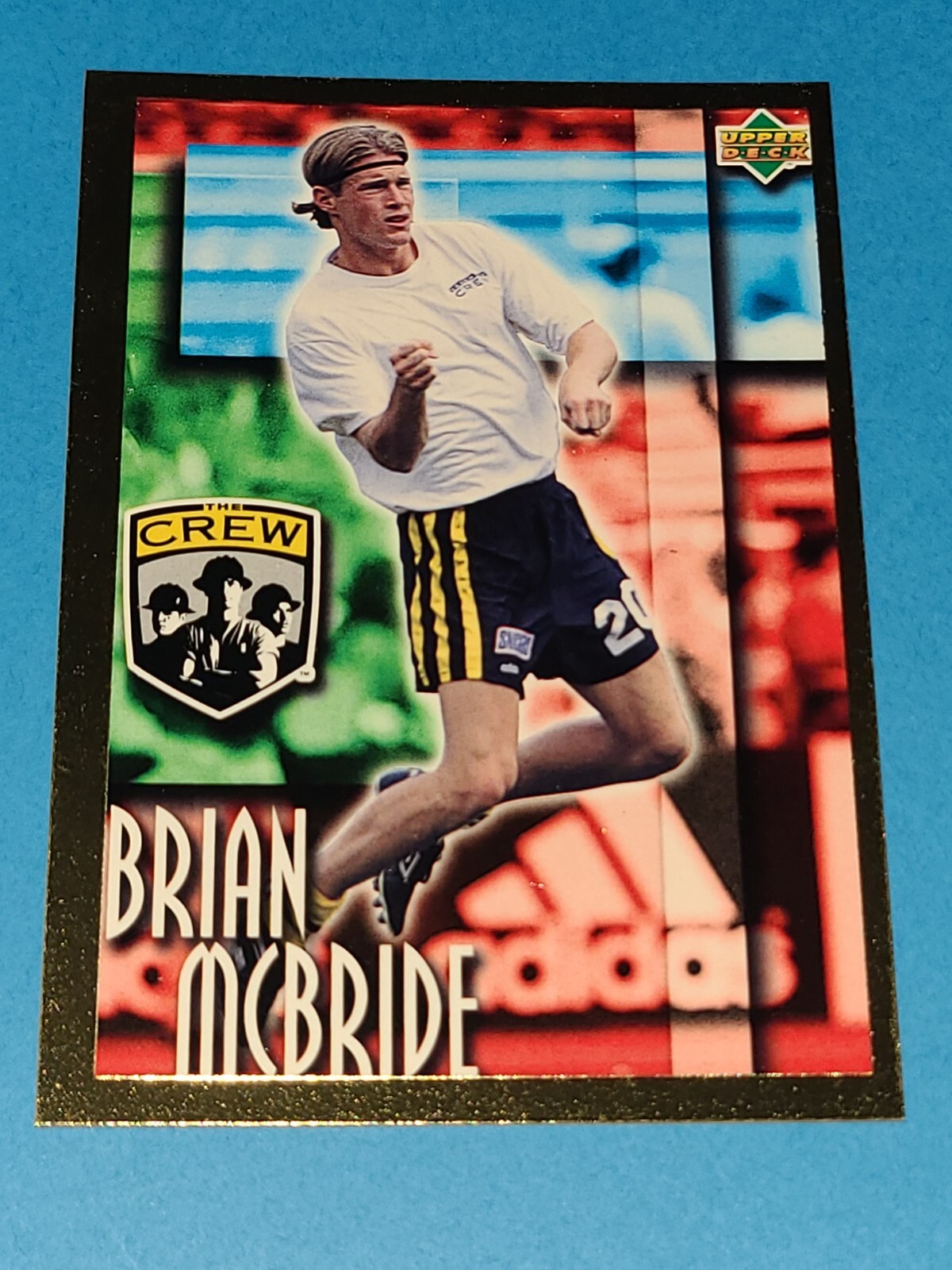 SOCCER CREW BRIAN MCBRIDE 1997 UPPER DECK BANDAI MLS GOLD #9