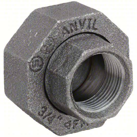 Various Sizes of Black Iron Pipe Union Female NPT Threaded Class 300 Made in USA