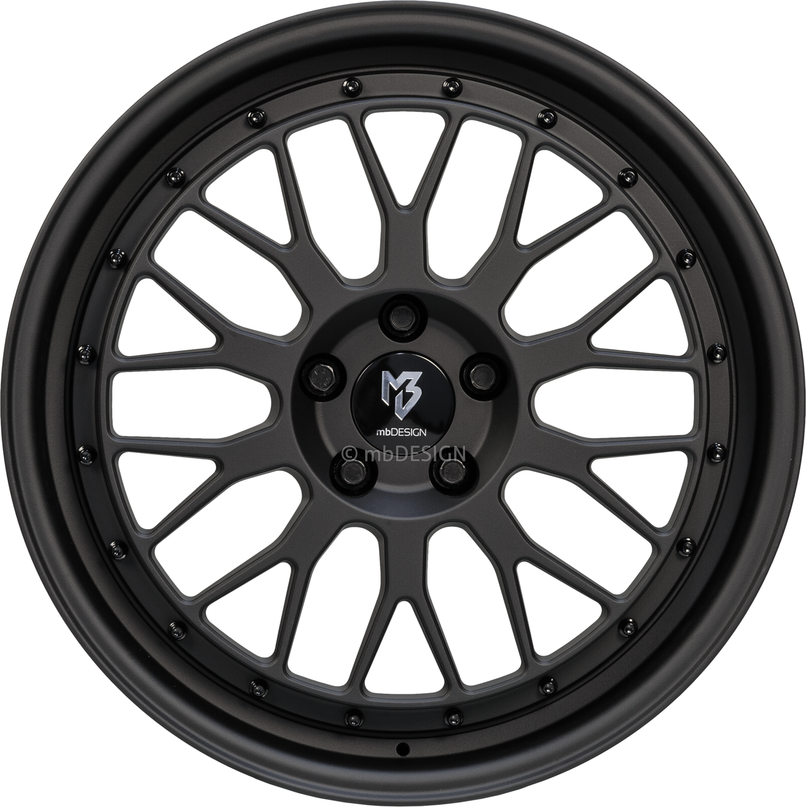 4X Mbdesign Aluminiumrad Gegossen LV1 8,5X19 Zoll Lk 5X112 ET50.0 Ml 75.0 Ausf.-image