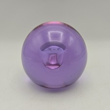 Purple Pink Art Glass Sphere Paperweight Unmarked Nice Quality
