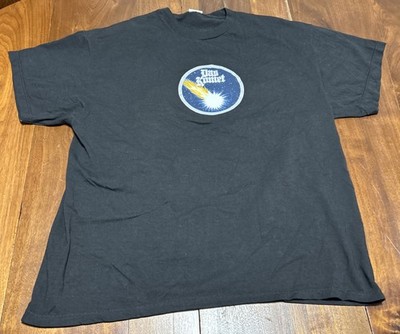 Vintage 90s Das Komet Liqueur T-Shirt Comet Space Graphic Logo Size XL Black