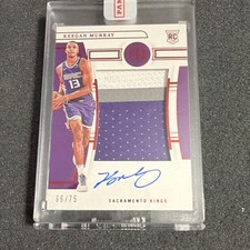 Panini National Treasures Rookie Autograph Keegan Murray #132 Red /75 Kings