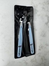 Tweezer Guru Light Blue Slanted Tip Tweezers Set of 2