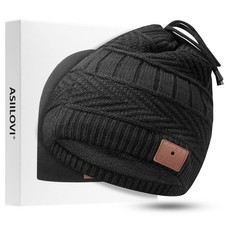 Bluetooth Beanie Warmer Neck Scarf 2 in 1 Winter Warm Double Fleece Lined Kni...