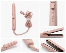 L ange Le Duo 360 Airflow Styler Pink Flat Iron Curling Wand Tested Works EUC