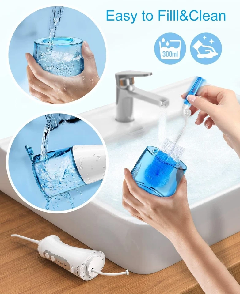 Cordless Water Flosser Pick Dental Oral Irrigator Travel Teeth Cleaner Floss NEW - Image 4 of 4