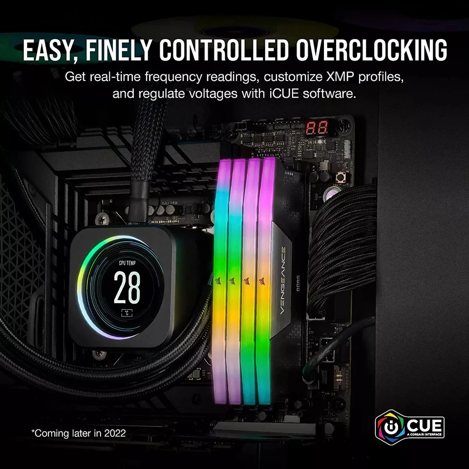 Corsair Vengeance RGB DDR5 32GB (2x16GB) PC5-4160 5200MHz C40 Non-ECC XPM 3.0 - Image 3 of 4
