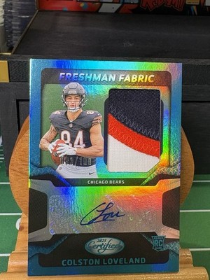 2025 Panini RPA Mirror Rookie Patch Auto Colston Loveland Teal /199 AU, MEM, RC