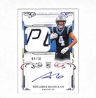 2025 Panini National Treasures Tetairoa McMillan 4/10 Auto Glove Patch RC Card
