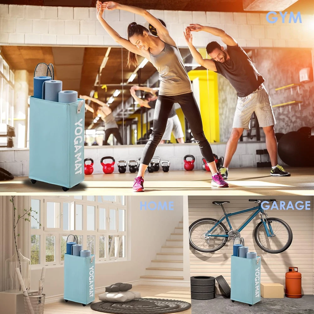 Yoga Mat Storage Rack Holder for Home Gym Equipment Organization Yoga Mat Storage Rack Holder for Home Gym Equipment Organization