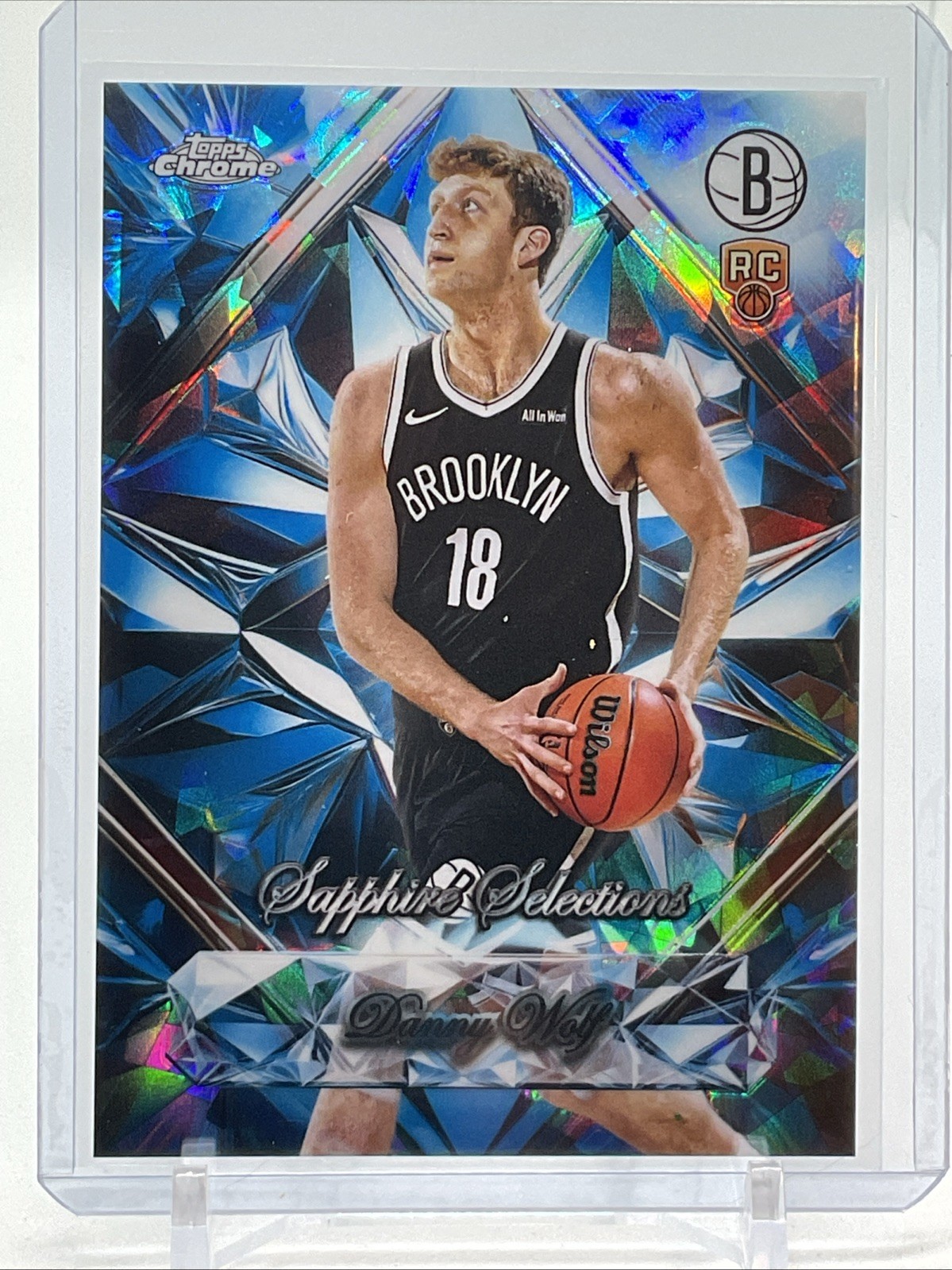 2025-26 Topps Chrome Sapphire Danny Wolf RC Sapphire Selections SS-19