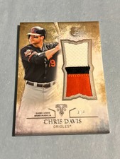 2015 Topps Triple Threads - Unity Jumbo Relics Chris Davis #UJR-CDA Gold 4/9