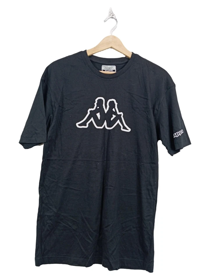 Kappa T-shirt Homme Noir Logo Coton Casual (INT XL) - Photo 1/4