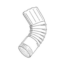Amerimax RC64P3 Gutter Elbow, Corrugated Round, 90 Degree, Galvanized, 3 In. -