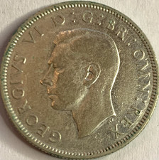 Rare 1937 UK 2 Shillings Florin Coin &ndash; Silver 0.500, King George VI Era, Limited