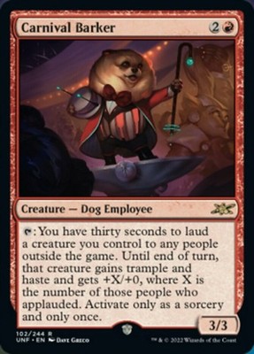 4x Carnival Barker MTG Unfinity NM Magic Regular