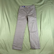 IZOD Boys Slim 10 Gray Flat Front Stretch Chino Pants Tough Cotton NWT