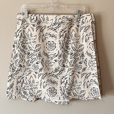 RipSkirt Hawaii NWT Ivory Flora Rustica Print Length 2 Wrap Skirt Size Large