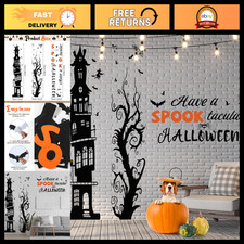 Large Halloween Wall Decals - 3 Sheets Removable DIY Wall Art for Spooky Decor