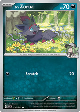 N's Zorua : 097/159 Common Card : Journey Together : Pokemon TCG
