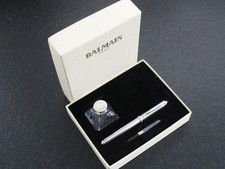 Füller Silber 925 Pierre Balmain Füllfederhalter mit Tintenfass in original Box