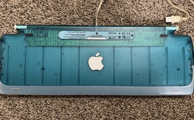 Vintage Working 1998 iMac G3 Teal Blue Mac OS W/ Keyboard & Mouse