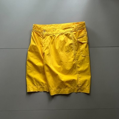 ETRO ARCHIVE Summer Trousers - Double Pleated / 2-Tuck Shorts - Size 50, yellow