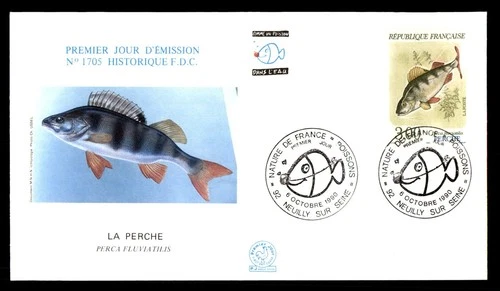 Mayfairstamps France FDC 1990 Fish Le Perche First Day Cover aax_23373