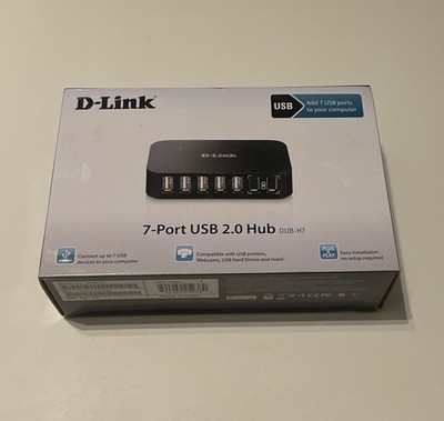 D-Link DUB-H7/E USB-Hub 7 Port USB-A USB 2.0 480 MBit/s mit Schnellladeport