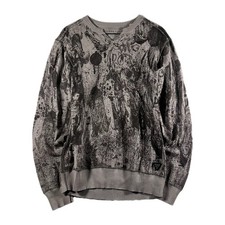 Guess Women's Premium Gradient Long-Sleeve Pullover Sweatshirt Gray Large 