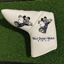 Walt Disney World Mickey Mouse Golf Blade Putter Head Cover White Magnetic NEW