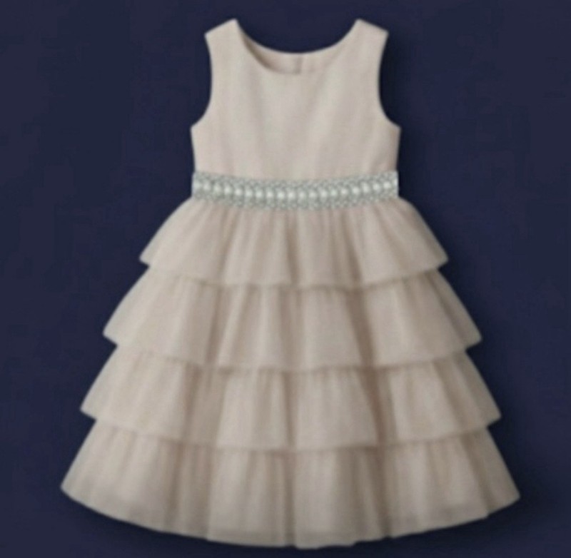 American Princess, Pink Tulle Dress, Size 5. Pearls and Rhinestones On The Belt.