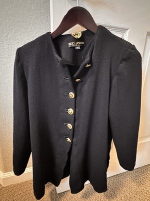 Vintage St John Basics Navy Suit Size P  Distressed 